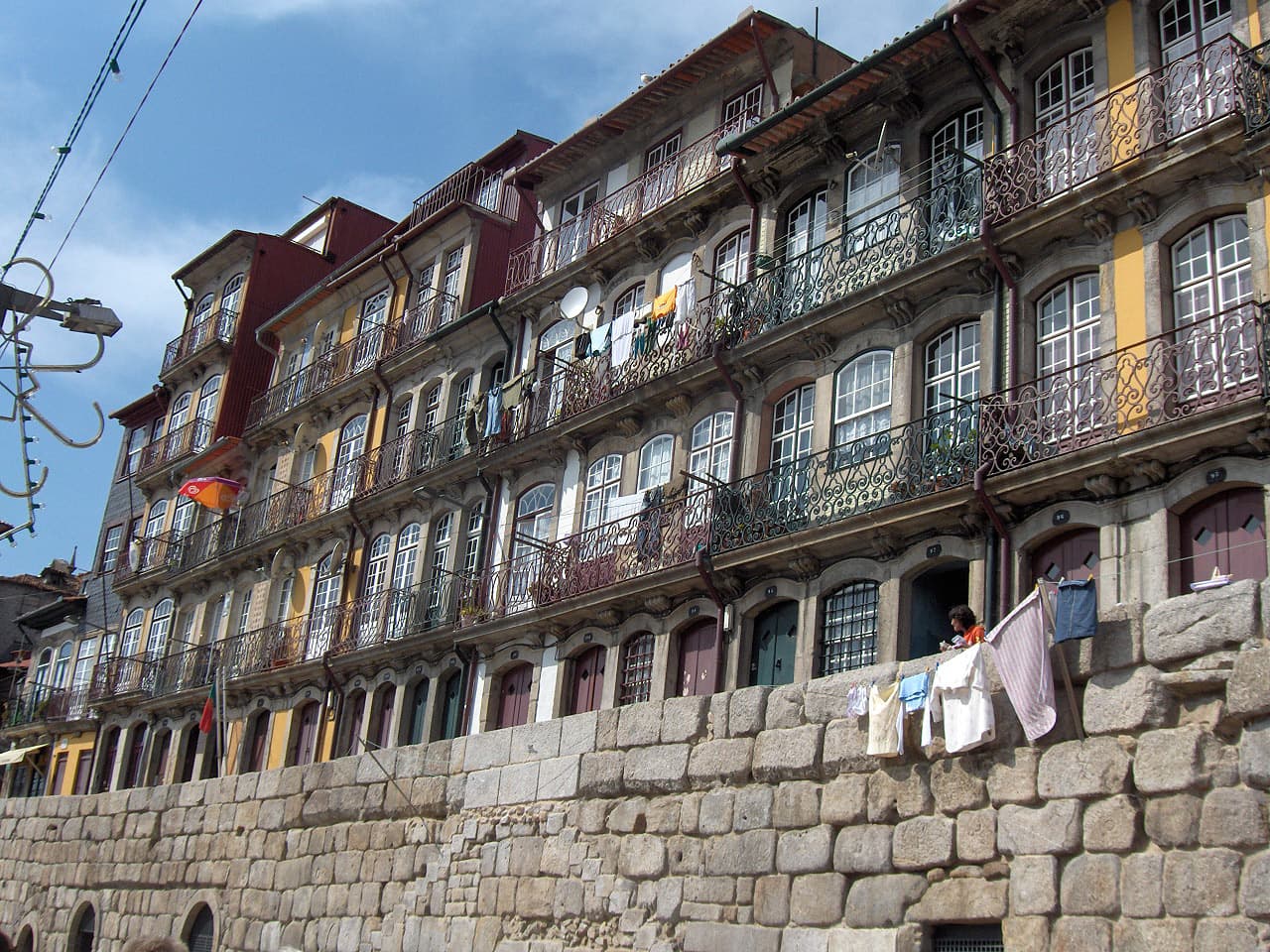Façades du quartier de la Ribeira à Porto